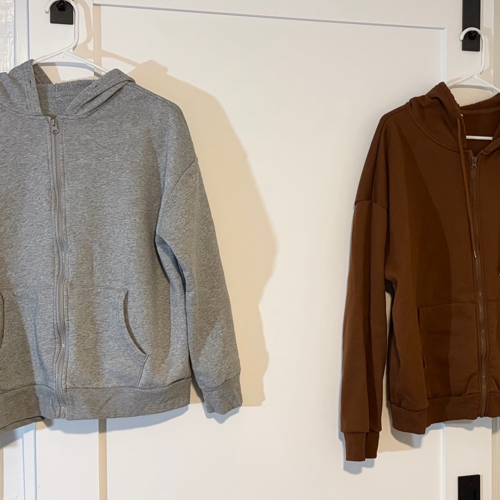 Cozy Gray and Brown Womens Hoodies